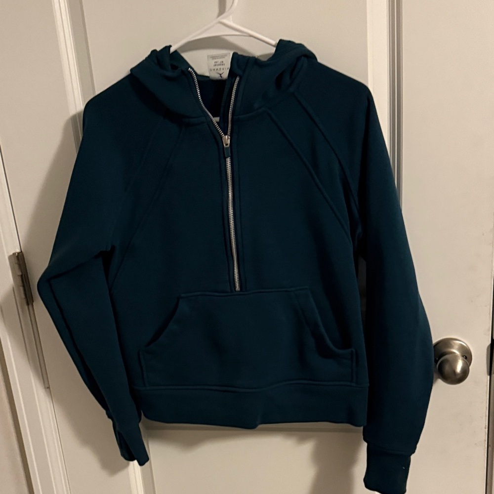 Danskin Emerald Green Zip-Up Hoodie with front pocket
